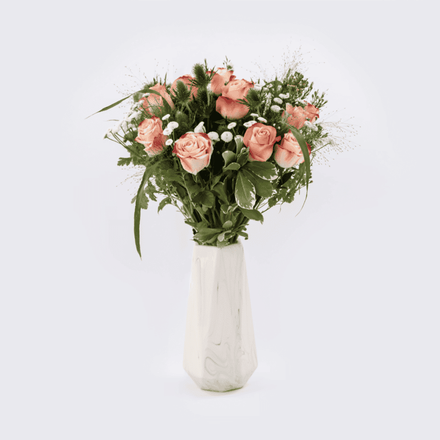 Rose and Eryngium Bouquet The Flower Company