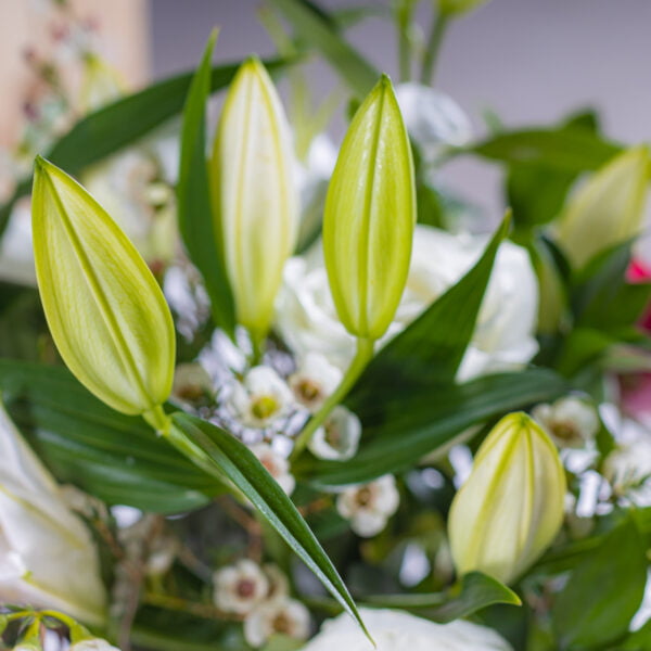 Close up view of the Copacabana flower bouquet by The Gorgeous Flower Company