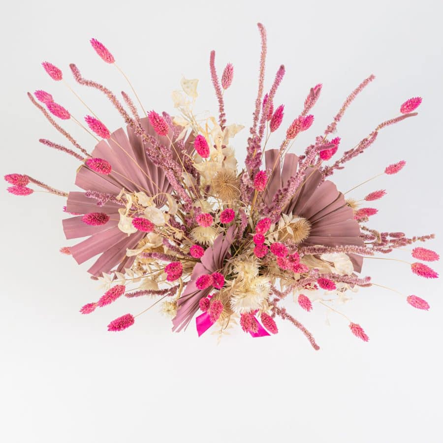 Gorgeous dried pink arrangement